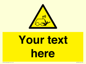 Custom warning run over by operator controlled machine